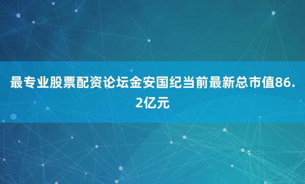 最专业股票配资论坛金安国纪当前最新总市值86.2亿元