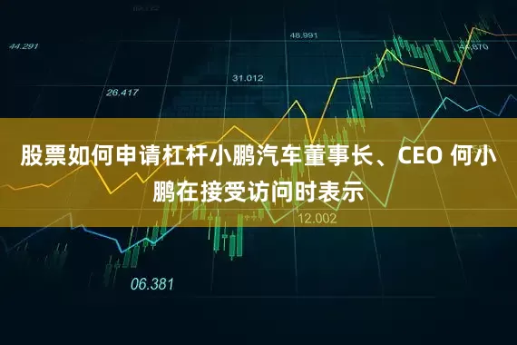 股票如何申请杠杆小鹏汽车董事长、CEO 何小鹏在接受访问时表示