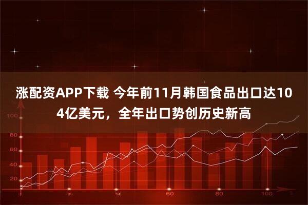 涨配资APP下载 今年前11月韩国食品出口达104亿美元，全年出口势创历史新高