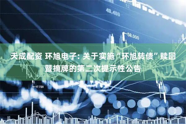 天成配资 环旭电子: 关于实施“环旭转债”赎回暨摘牌的第二次提示性公告